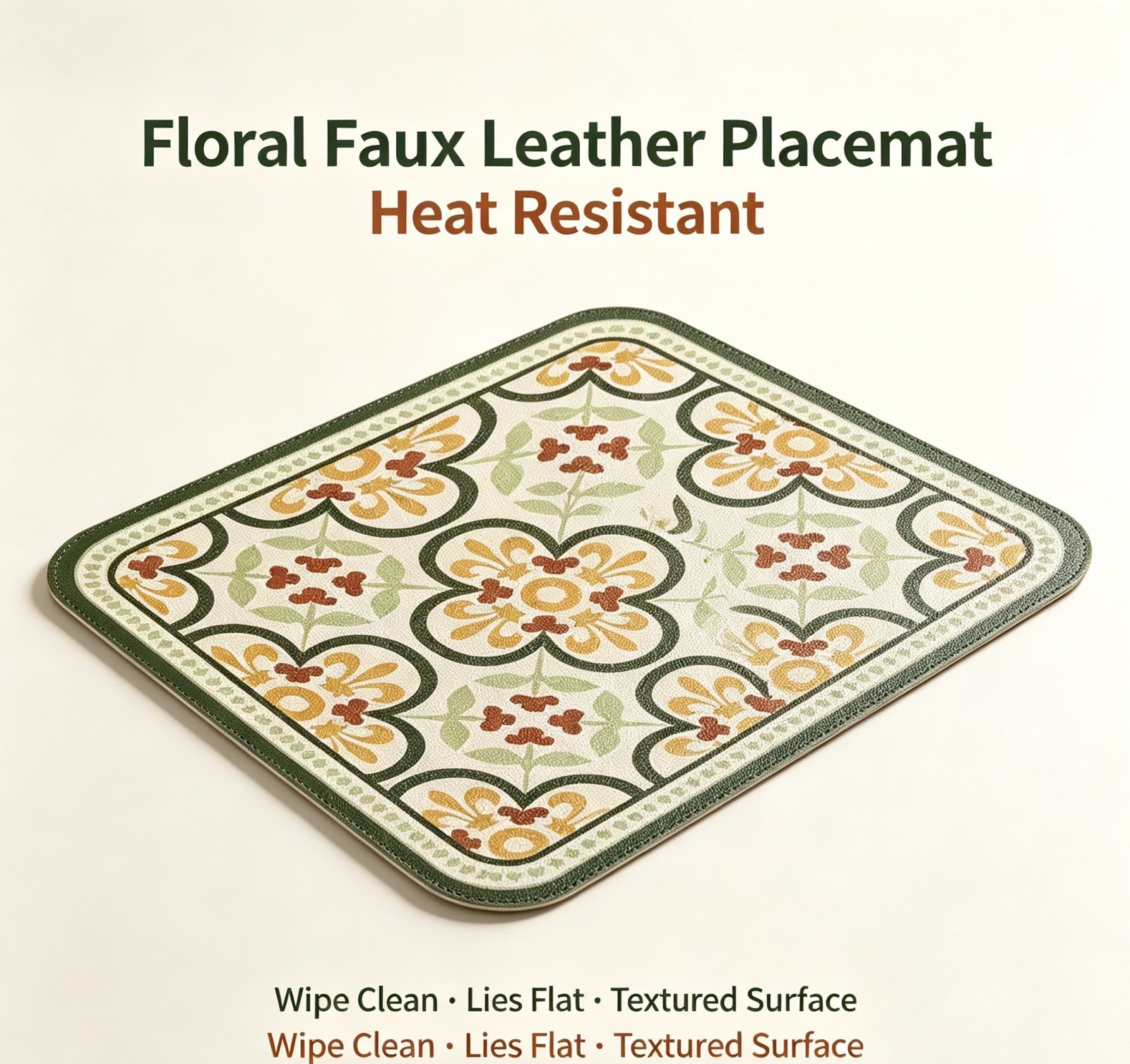 Faux Leather Placemat, Heat Resistant