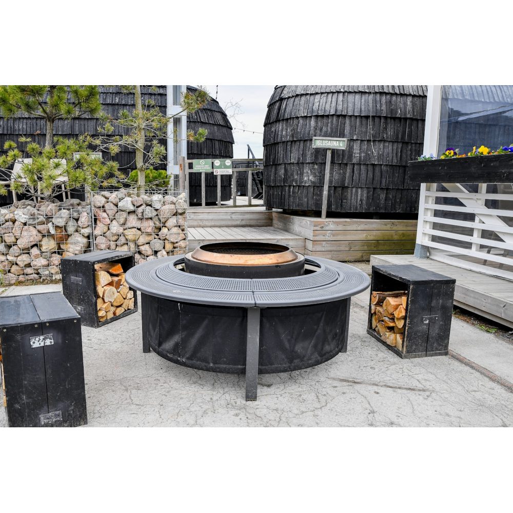 Large steel fire ring