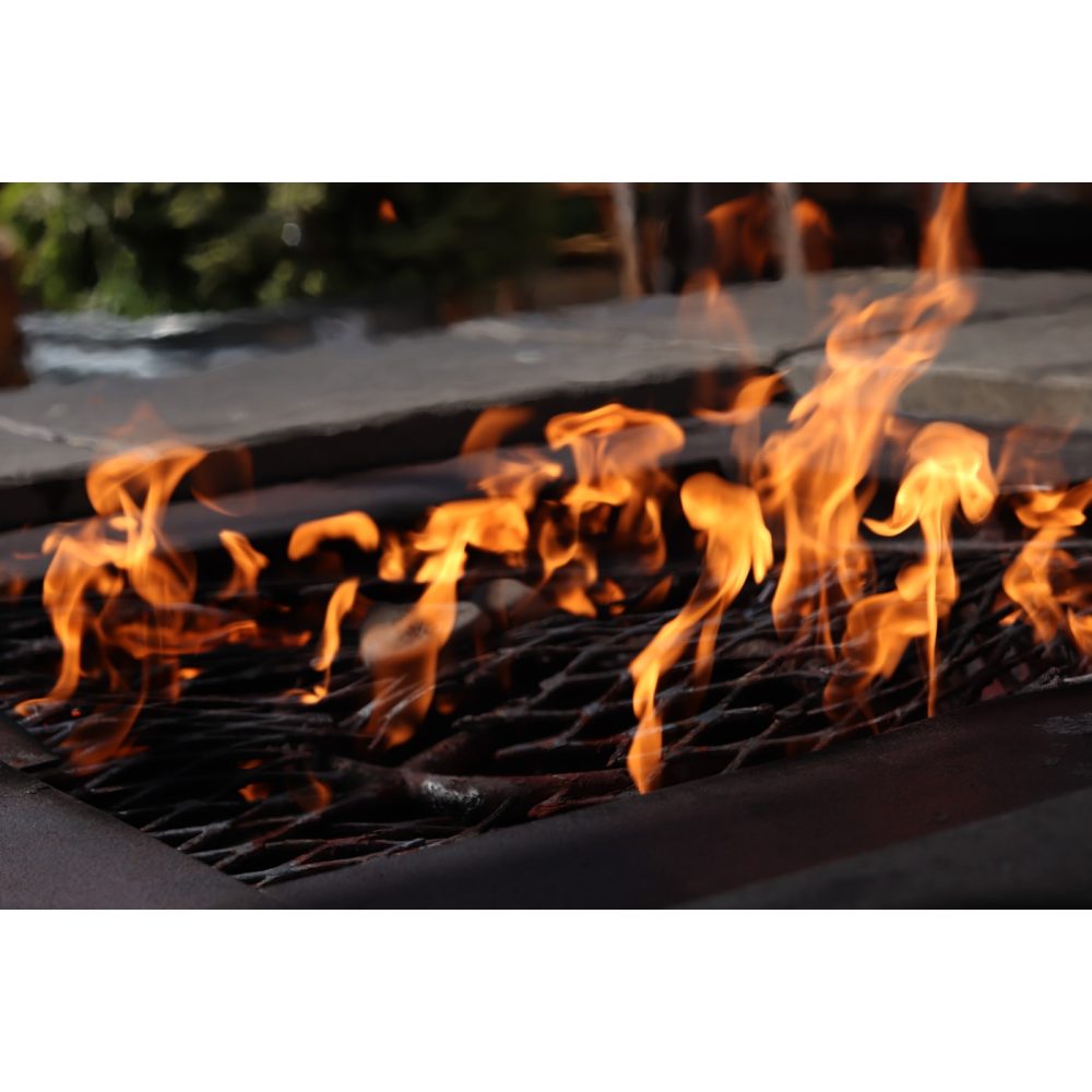 Square steel fire ring