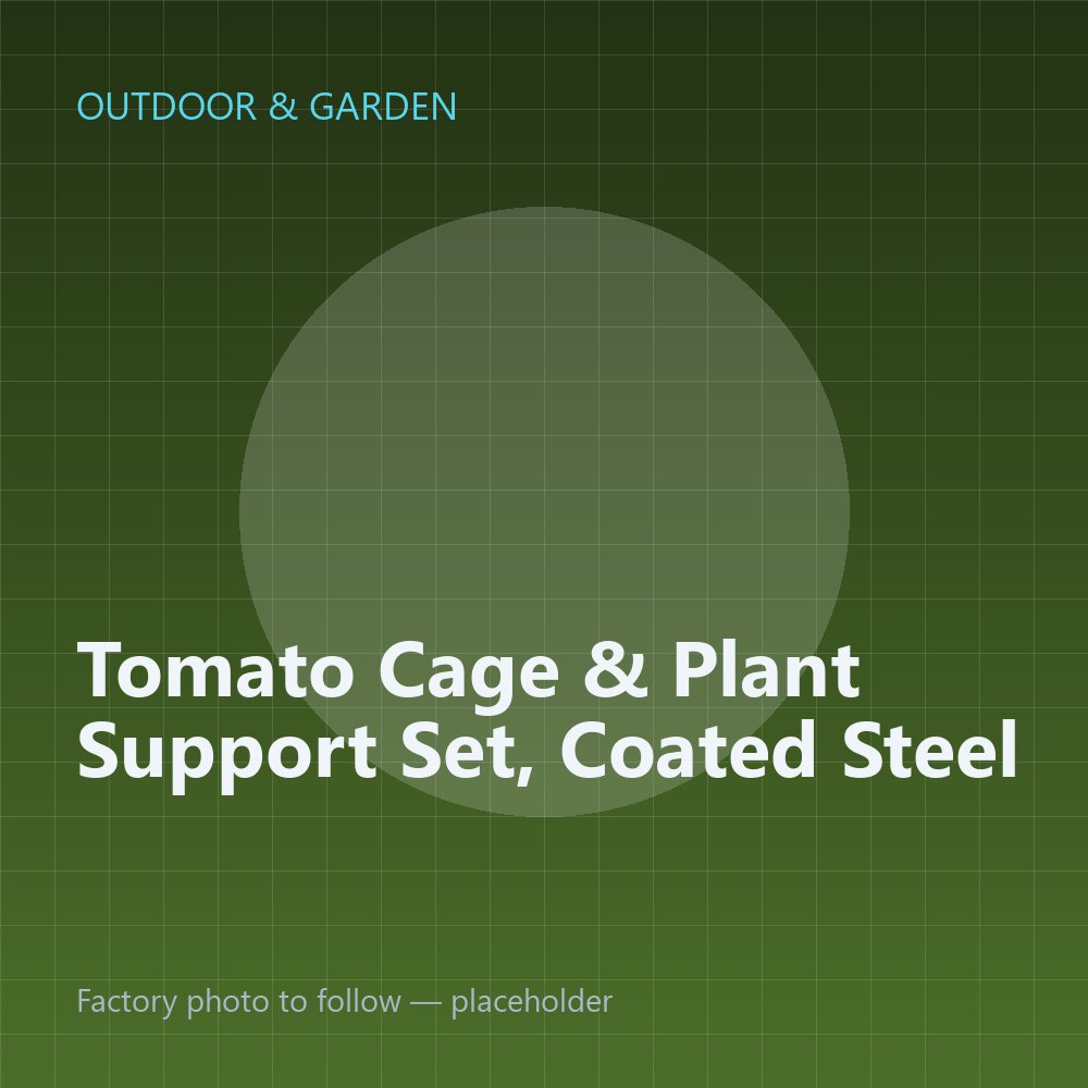 Tomato Cage & Plant Support Set, Coated Steel — placeholder image