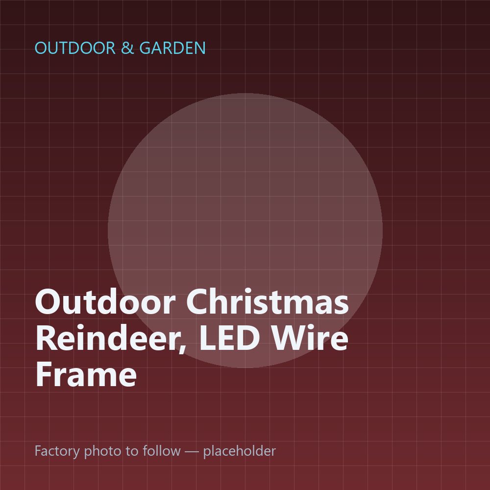 Outdoor Christmas Reindeer, LED Wire Frame — placeholder image